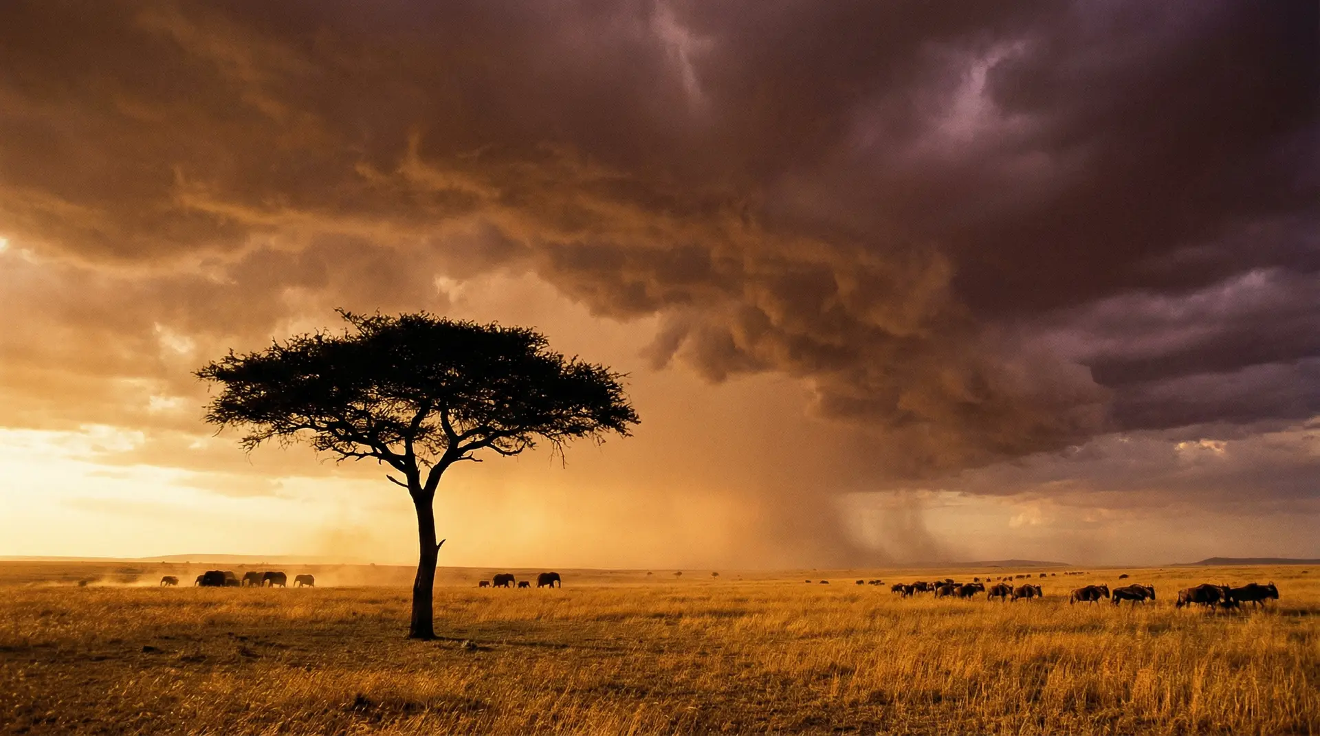 最新黑料 - 壮丽的非洲大草原日落景观
